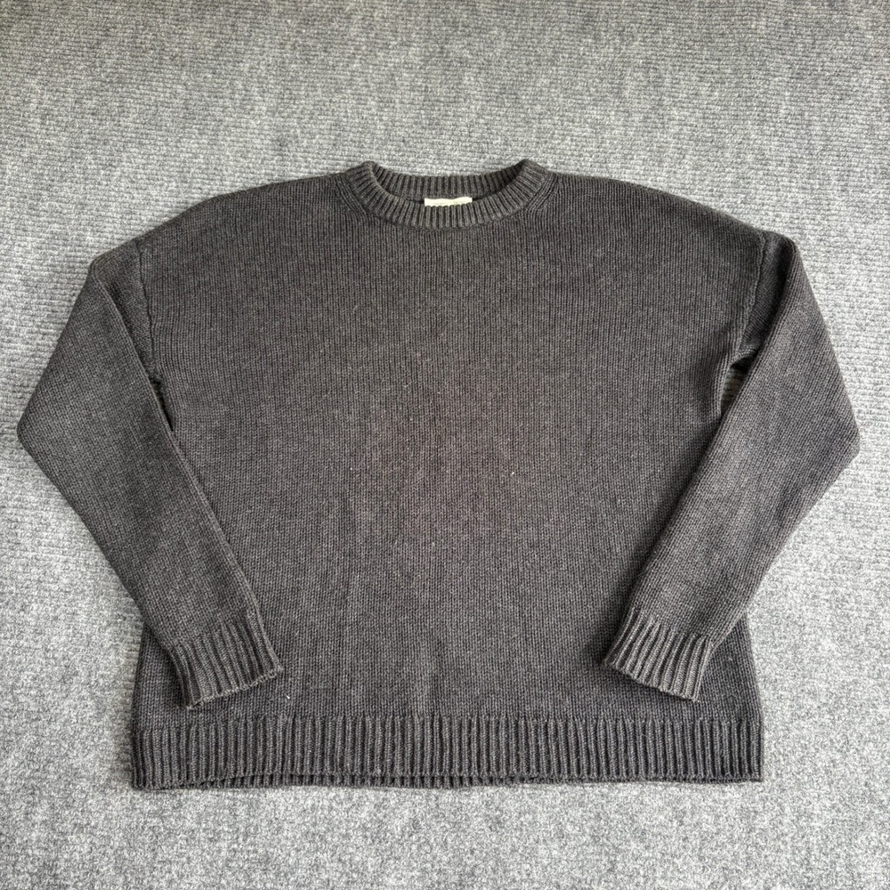 Treasure & Bond Something Navy Gray Crewneck Knit Sweater Small 3474